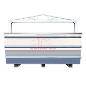 Contendeor de chapa inoxidable de 1500 litros con asa frente