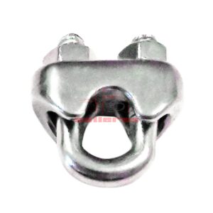 Sujetacable de acero inoxidable con doble tornillo reves