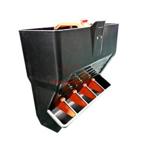 Tolva para cerdos de engorde de 5 bocas visto desde un lateral