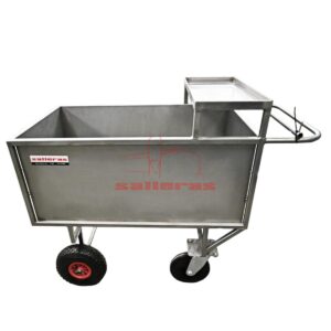 Carro de acero inoxidable con bandeja