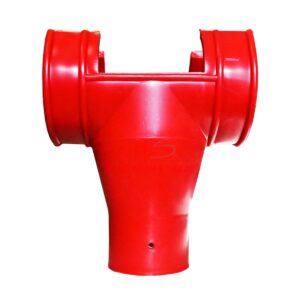 tubo transportador t rojo frente