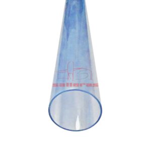 Tubo azul de pvc transparente