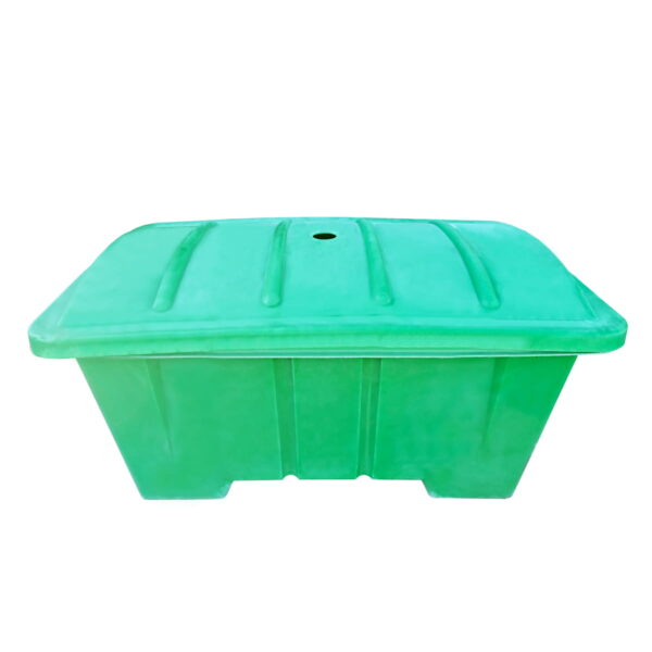 cubeta contenedor plastico 950 litros verde con tapa