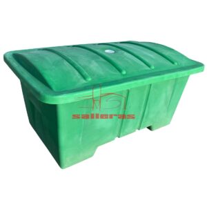 Cubeta con tapa verdes de contenedor de 950 litros