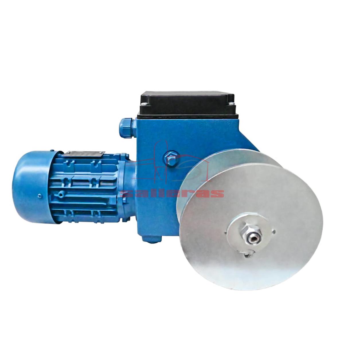 Torno azul con disco frente