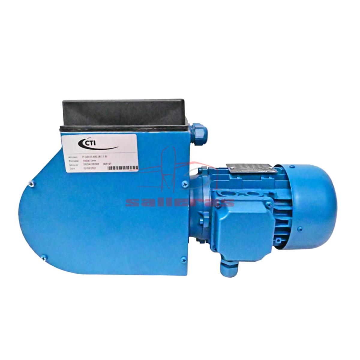 Torno azul con disco reves