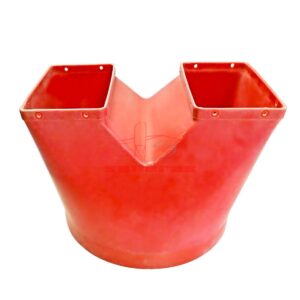 Cono rojo inoxidable para silo de cajetin doble lateral