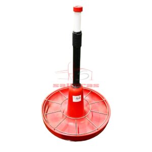 Plato recipiente para tolva de color rojo