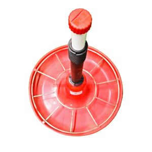 Plato recipiente para tolva de color rojo reves