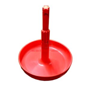 Plato recipiente para tolva pequeño de color rojo