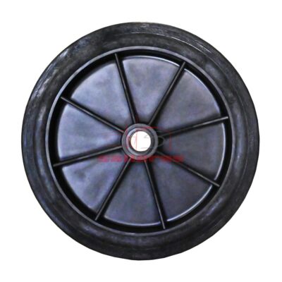 rueda de goma negra