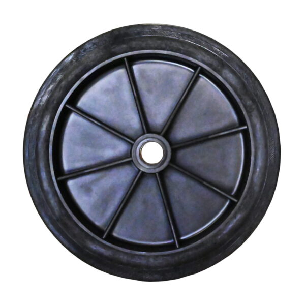 rueda de goma negra
