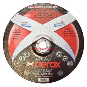 Disco para desbastar metal rojo y negro