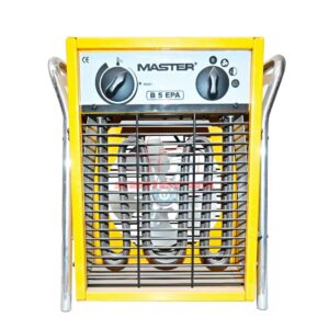 Calentador de aire amarillo con asa. Aerotermo Master B