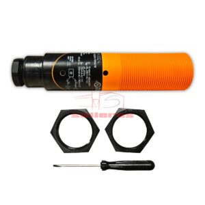 Sonda capacitativa ifm naranja con tuercas y destornillador