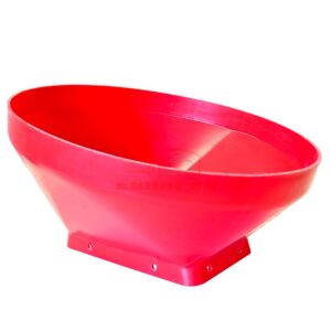 cono rojo embudo para silo con boca rectangular reves