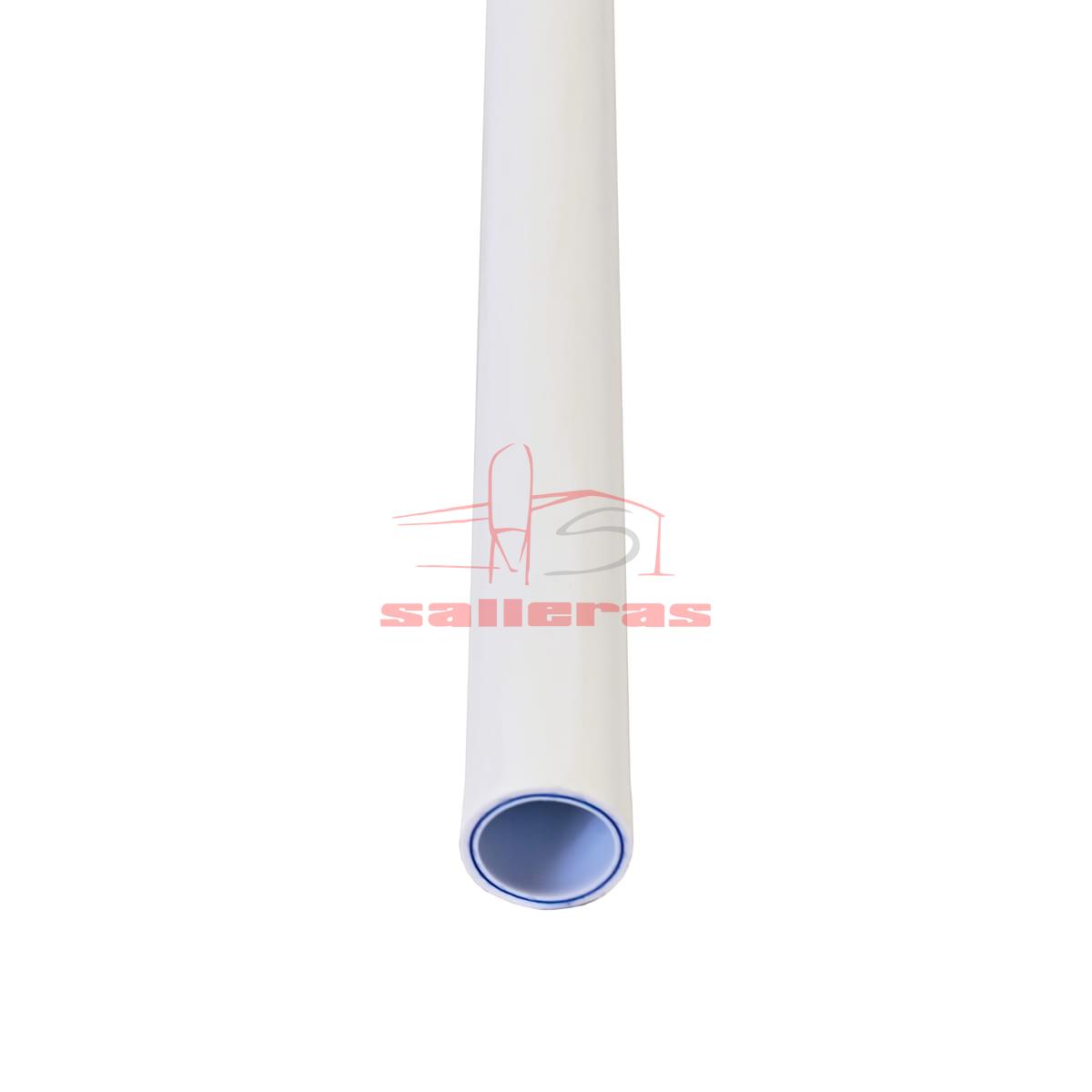 rollo de tubo blanco multicapa en forma de circulo 22 mm reves