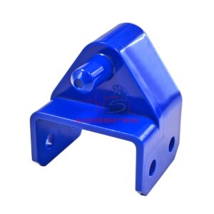 pieza de plastico azul anclaje vallas pvc inferior