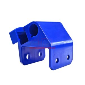 pieza de plastico azul anclaje vallas pvc superior