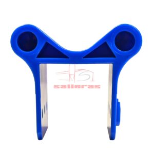 pieza de plastico azul anclaje vallas pvc inferior doble reves