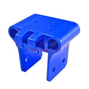 pieza de plastico azul anclaje vallas pvc superior doble
