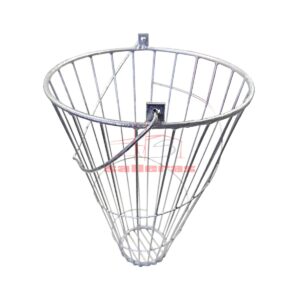 canasto galvanizado con forma de cono