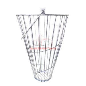 canasto galvanizado con forma de cono reves