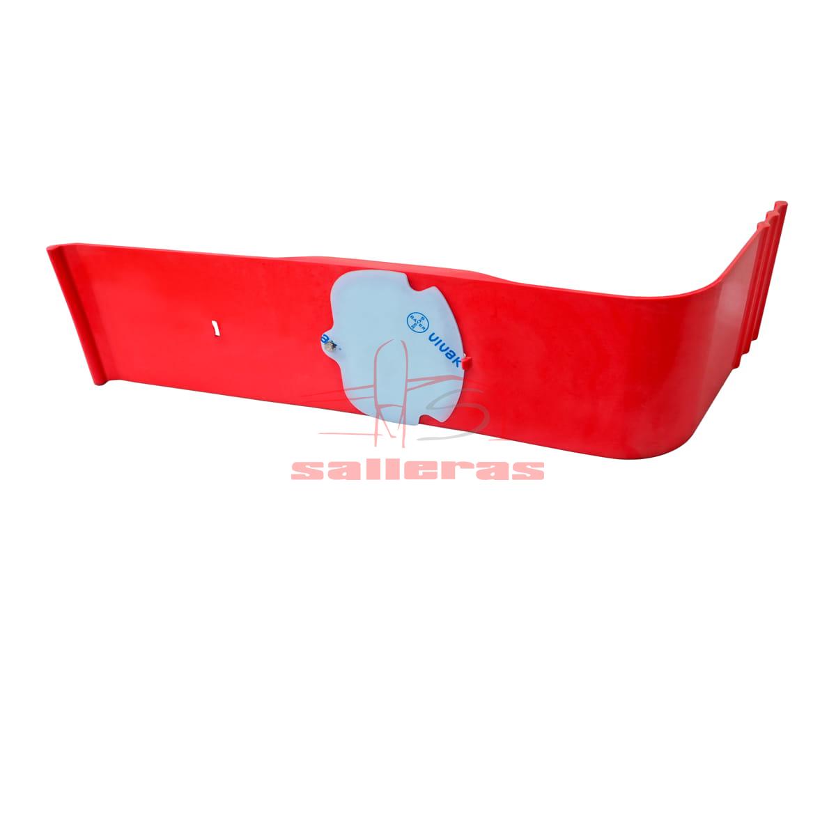 franja de plastico rojo para cierre de vallas con ventana