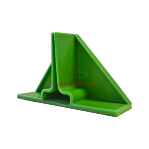 Triangulo de plastico verde apoyo reves