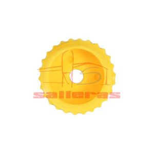 Tape de color amarillo para chupete monoflo desde abajo