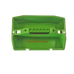 Cesta de plástico de color verde desde arriba