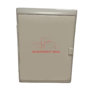 Caja kaendra para instalaciones eléctricas visto de perfil.