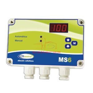 Controlador de clima modelo MS6 de CTIcontrol visto de perfil
