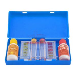 Estuche de color azul para analizar los niveles de PH y CL
