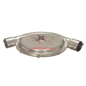 Corner / curva para transportadores de pienso de 90ºC de acero inoxidable de 60 mm.