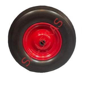 Rueda anti pinchazos para carros de bajas y carretillas de cadáveres.