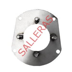 Chapa para acoplar en un cajetín de 75 fabricado en acero inoxidable.