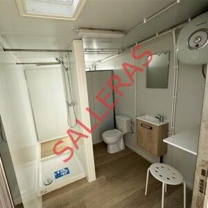 Modulo sanitario para granjas modelo 3 x 2. La mejor solución para mantener una buena bioseguridad en tu granja.